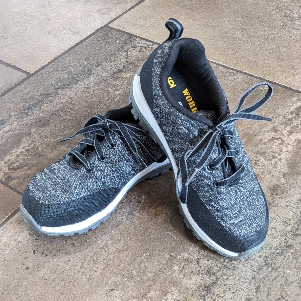 Workload Women's Erika Work Boot Steel Toe Comfortable Size 6 Gray and Black